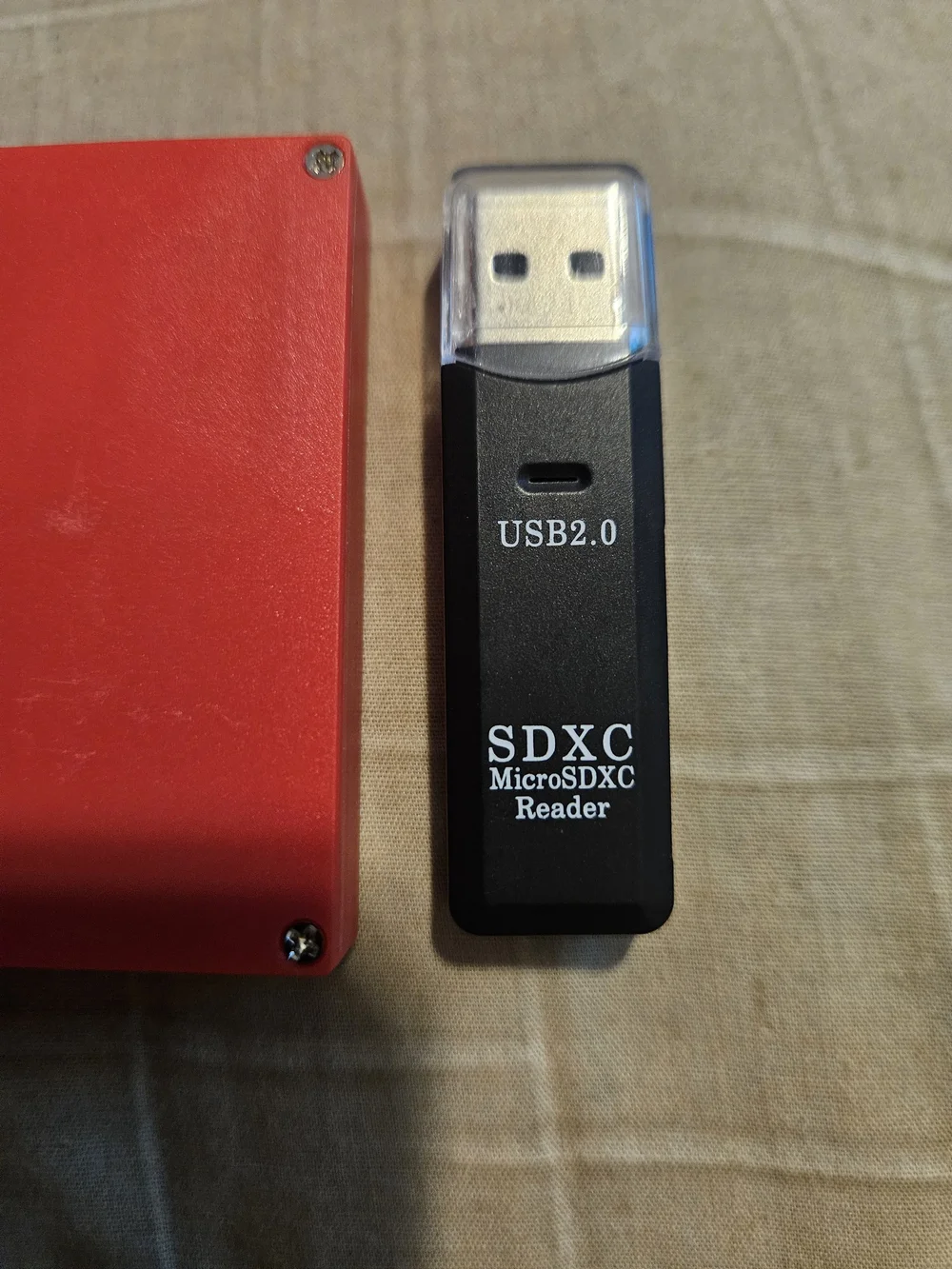 Nintendo Red Portable Memory Card Reader & SDXC USB Adapter Set